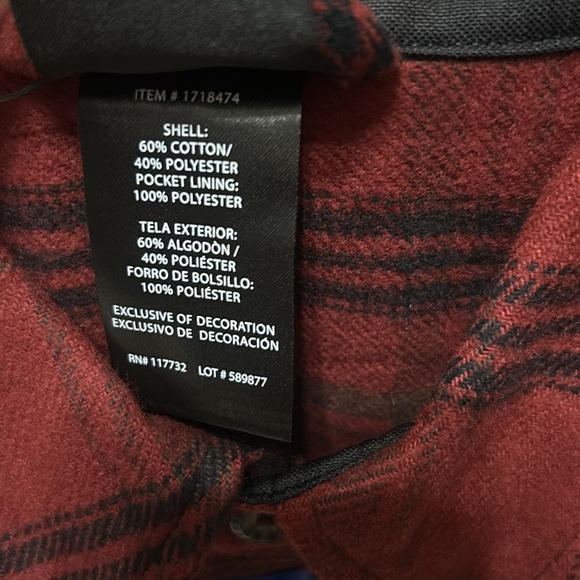 Colorado Clothing Men’s Plaid Flannel size M, L, Red NWT - Picture 8 of 8